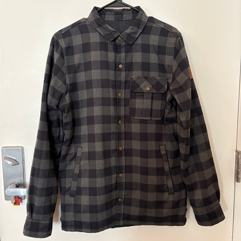 Quiksilver Reversible Plaid Shirt Jacket